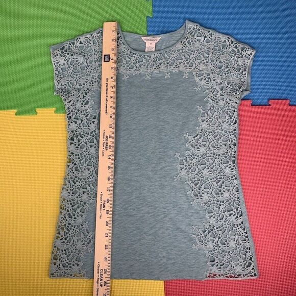 Sundance Women's XS Crochet Lace Lily Paramour Short Sleeve Boho Top Crochet - Picture 6 of 6